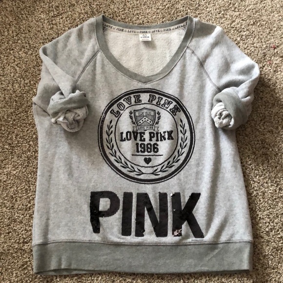 PINK Victoria's Secret Sweaters - Victoria’s Secret PINK Pull Over Sequin Sweater